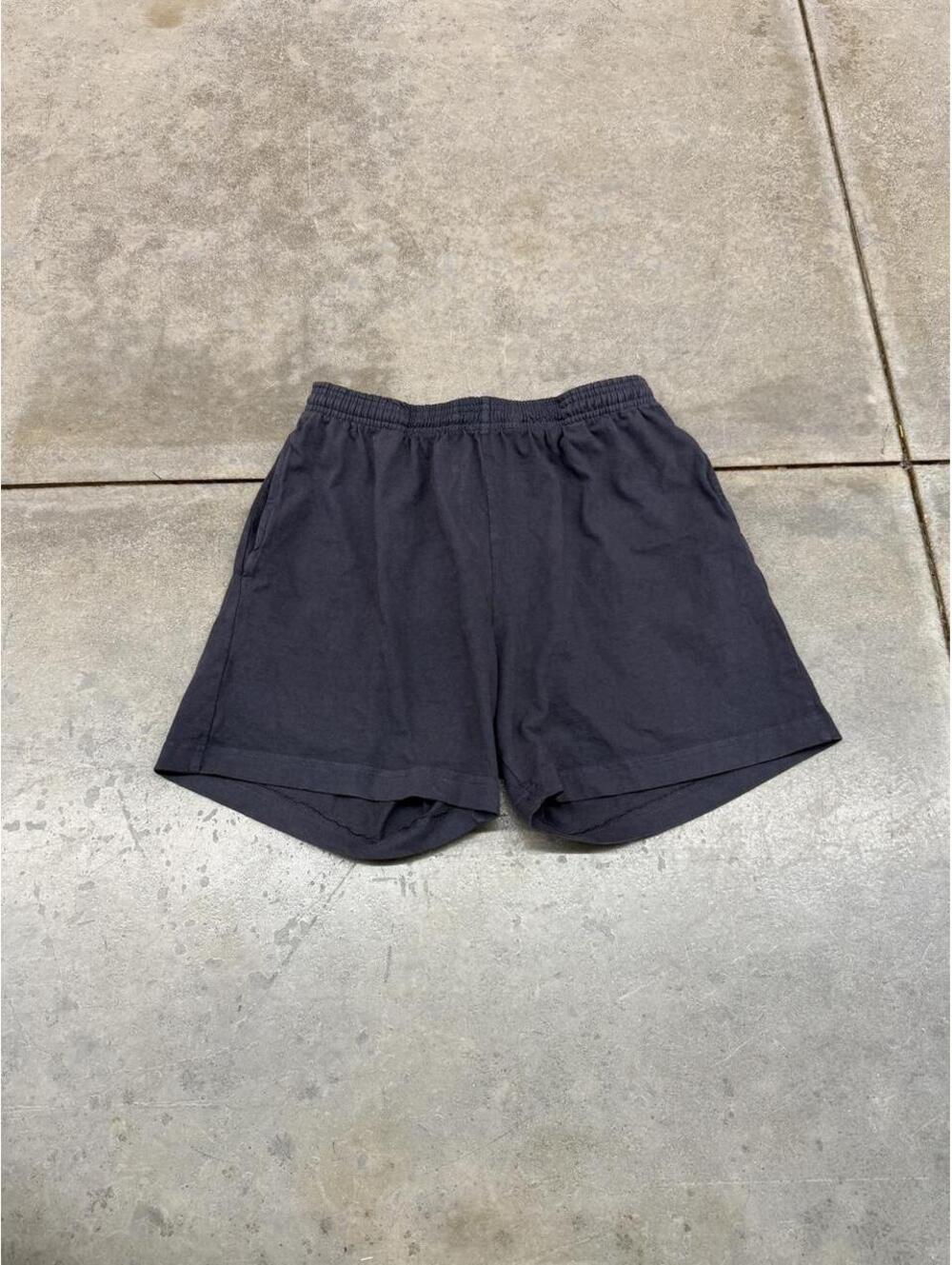 los angeles apparel black lightweight cotton gym shorts size medium
